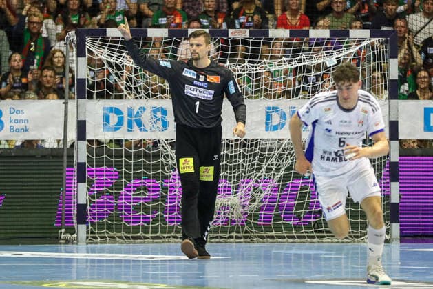 10 05 2026, xgox, Handball Daikin HBL SC Magdeburg Handball Sport Verein Hamburg emspor, v l Sergey Hernandez Ferrer Magdeburg, 1 Jubel, Torjubel, jubelt ueber das Tor, celebrate the goal, celebration Magdeburg