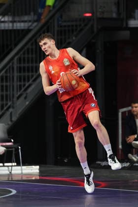 Nenad Dimitrijevic FC Bayern Basketball, 00 with ball, GER, FC Bayern Basketball vs EWE Baskets Oldenburg, Basketball, easycredit Basketball Bundesliga, 34 Matchday, Season 2025 2026, 10 05 2026, GER, FC Bayern Basketball vs EWE Baskets Oldenburg, Basketball, easycredit Basketball Bundesliga, 34 Matchday, Season 2025 2026, 10 05 2026 Munich Copyright: xEibner-Pressefoto JennixMaulx EP_JML