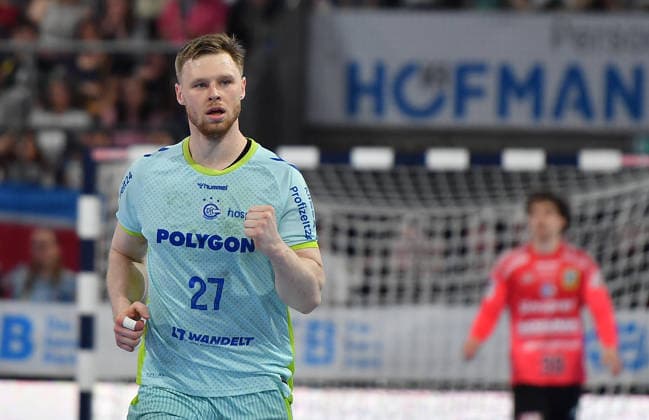 10 05 2026 Handball 1 Bundesliga DAIKIN HBL Season 2025 2026 31 Matchday HC Erlangen Metropolregion Nuremberg HCE VfL Gummersbach OGo xogox Kristjan Horzen 27, VfL Gummersbach Jubel Freude