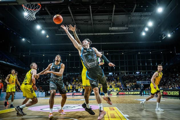 Basketball Berlin 10 05 2026 Season 2025 2026 EasyCredit BBL 1 Bundesliga Men, Men Alba Berlin Science City Jena Jack Pagenkopf Jena, No 11