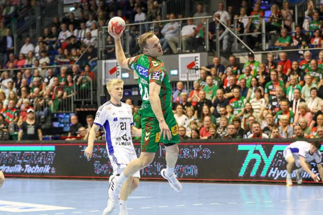 10 05 2026, xgox, Handball Daikin HBL SC Magdeburg Handball Sport Verein Hamburg emspor, v l Omar Ingi Magnusson Magdeburg, 14 throws goal, Torschuetze, erzielt Tor, Treffer, scores the goal Magdeburg