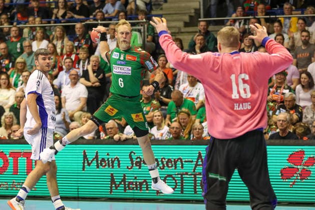 10 05 2026, xgox, Handball Daikin HBL SC Magdeburg Handball Sport Verein Hamburg emspor, v l Matthias Musche Magdeburg, 6 wirft Tor, Torschuetze, erzielt Tor, Treffer, scores the goal Magdeburg