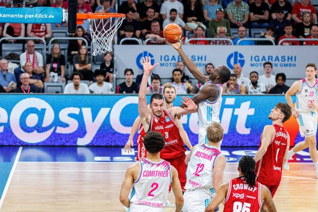 Tylan Birts Telekom Baskets Bonn, 05 , Daniel Keppeler BMA365 Bamberg Baskets, 31 , BMA365 Bamberg Baskets vs Telekom Baskets Bonn, Basketball, easyCredit BBL, Matchday 34, 10 05 2026 BMA365 Bamberg Baskets vs Telekom Baskets Bonn, Basketball, easyCredit BBL, Matchday 34, 10 05 2026 Bamberg Copyright: xEibner-Pressefoto G.xSantemizx EP_EER