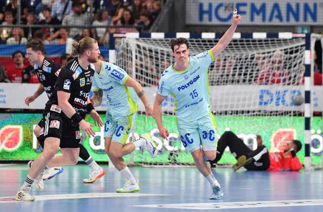 10 05 2026 Handball 1 Bundesliga DAIKIN HBL Season 2025 2026 31 Matchday HC Erlangen Metropolregion Nuremberg HCE VfL Gummersbach OGo xogox Miro Schluroff 15, VfL Gummersbach Jubel Freude