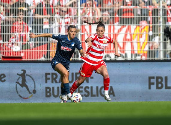 Soccer, Women, Season 2025 2026, Google Pixel Women Bundesliga 25 Matchday , 1 FC Union Berlin TSG 1899 Hoffenheim, v l Selina Cerci Hoffenheim , Amber Tysiak 1 FC Union , 10 05 2026, Copyright: xMatthiasxKochx