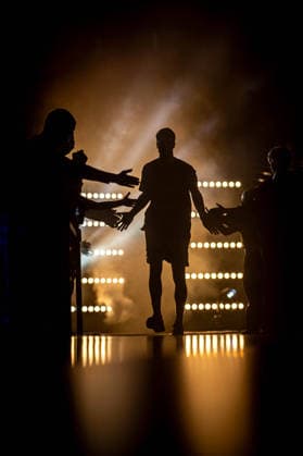 Basketball Berlin 10 05 2026 Season 2025 2026 EasyCredit BBL 1 Bundesliga Men, Men Alba Berlin Science City Jena Team introduction Alba Jonas Mattisseck Alba Berlin, No 09