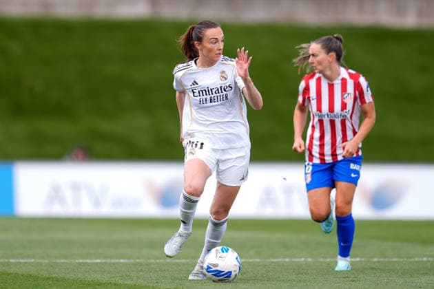 May 10, 2026, Valdebebas, Madrid, Spain: Caroline Weir of Real Madrid in action during the Spanish Women League, Liga F, football match played between Real Madrid and Atletico De Madrid at Alfredo Di Stefano stadium on May 10, 2026, in Valdebebas, Madrid, Spain. Valdebebas Spain - ZUMAa181 20260510_zaa_a181_034 Copyright: xDennisxAgyemanx