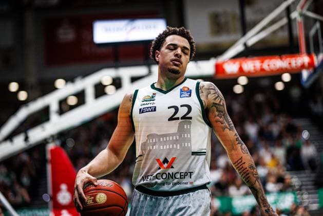 Nolan Adekunle Gladiators Trier , Vet Concept Gladiators Trier vs MBC Syntainics, Basketball, easyCredit BBL, Matchday 34, Season 2025 2026, 10 05 2026 Vet Concept Gladiators Trier vs MBC Syntainics, Basketball, easyCredit BBL, Matchday 34, Season 2025 2026, 10 05 2026 Copyright: xEibner-Pressefoto AlexanderxNeisx EP_ANS