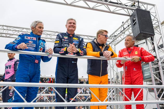 AUTO - GRAND PRIX DE FRANCE HISTORIQUE 2026 ALLIOT Philippe (fra), portrait,, COULTHARD David (grb), portrait,ALESI Jean (fra), portrait, HÄKKINEN Mika (fin), portrait, during the Grand Prix de France Historique 2026, from May 8 to 10, 2026 on the Circuit Paul Ricard in Le Castellet, France -  Copyright: xMARCxDExMATTIAx