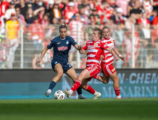Soccer, Women, Season 2025 2026, Google Pixel Women Bundesliga 25 Matchday , 1 FC Union Berlin TSG 1899 Hoffenheim, f l Selina Cerci Hoffenheim , Katja Orschmann 1 FC Union , Leonie Köster 1 FC Union , 10 05 2026, Copyright: xMatthiasxKochx