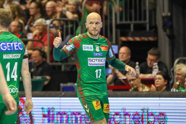 10 05 2026, xgox, Handball Daikin HBL SC Magdeburg Handball Sport Verein Hamburg emspor, v l Tim Hornke Magdeburg, 17 Jubel, Torjubel, jubelt ueber das Tor, celebrate the goal, celebration Magdeburg