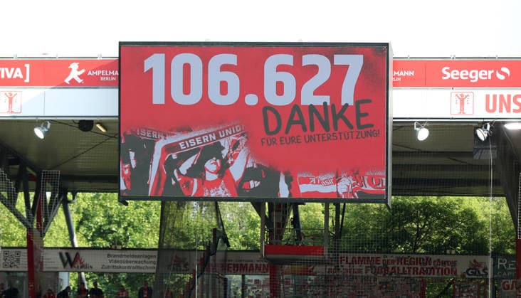 Scoreboard with spectator total of the season 106627 Sport Football Soccer 1 Bundesliga Women Women 25 Matchday Season 2025 2026 10 05 2026 1 FC Union Berlin vs TSG Hoffenheim DFL regulations prohibit any use of photographs as image sequences and or quasi video