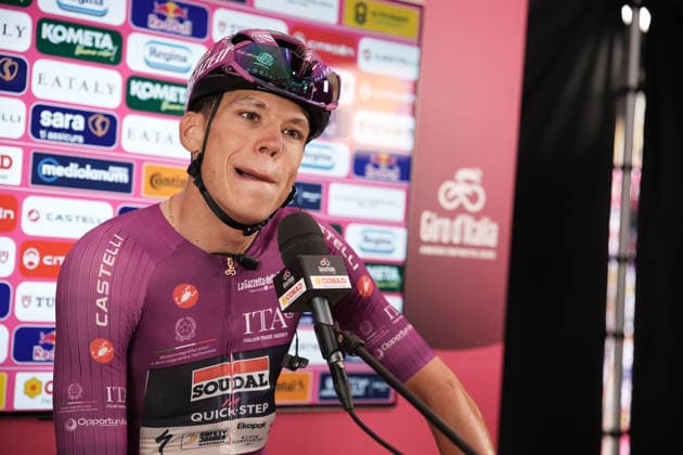 Paul Magnier (Soudal Quick-Step) press conference, PK, Pressekonferenz during Stage 3 of the Giro d™Italia, from Plovdiv to Sofia, Bulgaria, Sunday, May 10, 2026.  Copyright: xMarcoxAlpozzi LaPressex