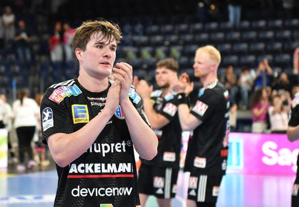 10 05 2026 Handball 1 Bundesliga DAIKIN HBL Season 2025 2026 31 Matchday HC Erlangen Metropolregion Nürnberg HCE VfL Gummersbach OGo xogox Yannik Bialowas 7, HC Erlangen HCE disappointed Disappointment after the end of the match