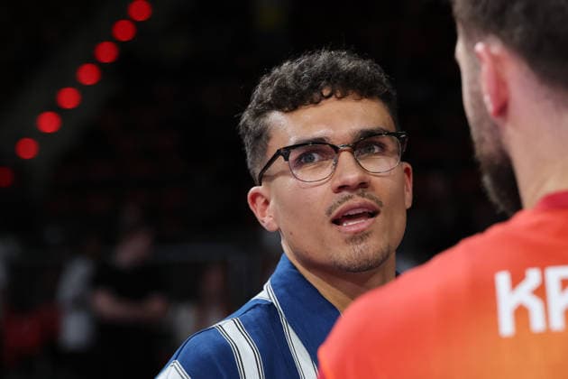 NBA player Tristan da Silva Orlando Magic , GER, FC Bayern Basketball vs EWE Baskets Oldenburg, Basketball, easycredit Basketball Bundesliga, 34 Matchday, Season 2025 2026, 10 05 2026, GER, FC Bayern Basketball vs EWE Baskets Oldenburg, Basketball, easycredit Basketball Bundesliga, 34 Matchday, Season 2025 2026, 10 05 2026 Munich Copyright: xEibner-Pressefoto JennixMaulx EP_JML