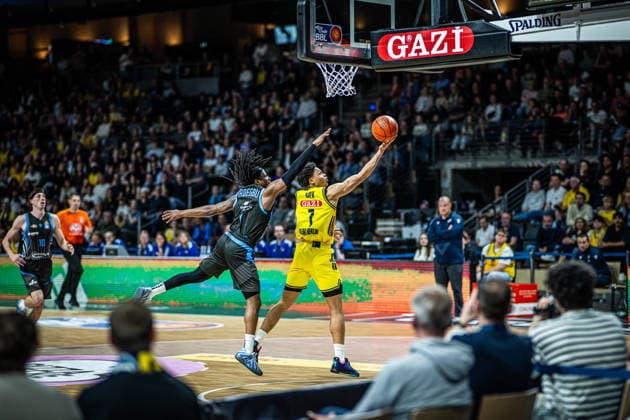 Basketball Berlin 10 05 2026 Season 2025 2026 EasyCredit BBL 1 Bundesliga Men, Men Alba Berlin Science City Jena Jack Kayil Alba Berlin, No 07 Ikenna Iroegbu Jena, No 01