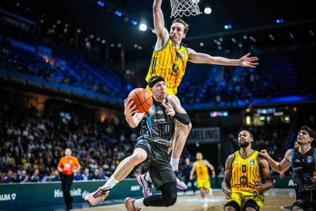 Basketball Berlin 10 05 2026 Season 2025 2026 EasyCredit BBL 1 Bundesliga Men, Men Alba Berlin Science City Jena Jack Pagenkopf Jena, No 11 Moses Wood Alba Berlin, No 11