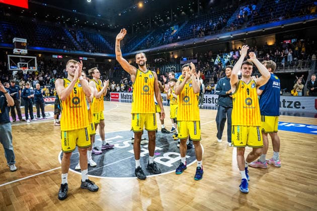 Basketball Berlin 10 05 2026 Season 2025 2026 EasyCredit BBL 1 Bundesliga Men, Men Alba Berlin Science City Jena Jubel Alba