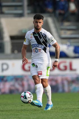 SOCCER - BL, Hartberg vs Sturm HARTBERG,AUSTRIA,10.MAY.26 - SOCCER - ADMIRAL Bundesliga, championship group, TSV Hartberg vs SK Sturm Graz. Image shows Jusuf Gazibegovic (Sturm).  GEPAxpictures xChrisxBauer