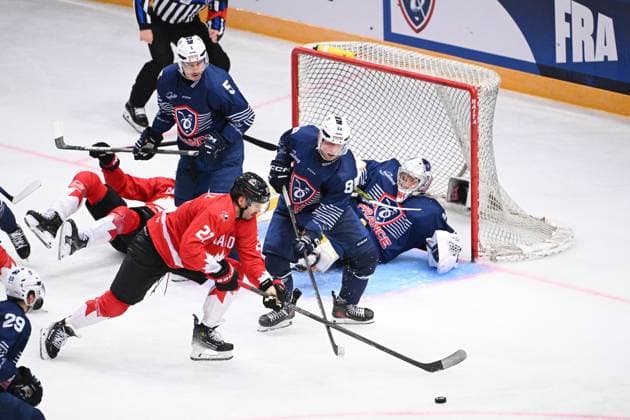 Ice hockey, international match, France - Canada