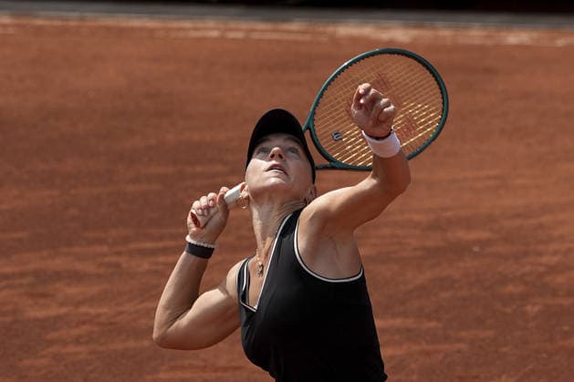 Istanbul Open 2026 ISTANBUL, TURKIYE - MAY 10: Maria Timofeeva and Donna Vekic (not seen) compete during Istanbul Open Women s Singles WTA, Tennis Damen 125 Final match in Istanbul, Turkiye on May 10, 2026. Arife Karakum Anadolu Istanbul Turkey. Editorial use only. Please get in touch for any other usage.  Copyright: x2026xAnadoluxArifexKarakumx
