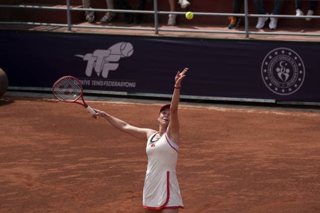 Istanbul Open 2026 ISTANBUL, TURKIYE - MAY 10: Maria Timofeeva (not seen) and Donna Vekic compete during Istanbul Open Women s Singles WTA, Tennis Damen 125 Final match in Istanbul, Turkiye on May 10, 2026. Arife Karakum Anadolu Istanbul Turkey. Editorial use only. Please get in touch for any other usage.  Copyright: x2026xAnadoluxArifexKarakumx