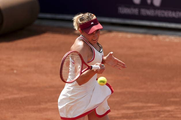 Istanbul Open 2026 ISTANBUL, TURKIYE - MAY 10: Maria Timofeeva (not seen) and Donna Vekic compete during Istanbul Open Women s Singles WTA, Tennis Damen 125 Final match in Istanbul, Turkiye on May 10, 2026. Arife Karakum Anadolu Istanbul Turkey. Editorial use only. Please get in touch for any other usage.  Copyright: x2026xAnadoluxArifexKarakumx