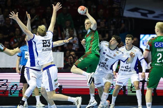 Omar Ingi Magnusson SC Magdeburg,14 Handball Bundesliga Season 2025 2026 SC Magdeburg vs HSV Hamburg at the GETEC Arena in Magdeburg Action,Handball,Germany,10 05 2026