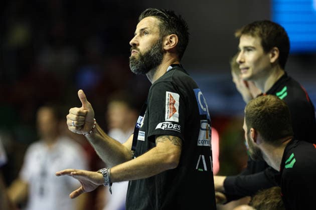 Coach Bennet Wiegert SC Magdeburg Handball Bundesliga Season 2025 2026 SC Magdeburg vs HSV Hamburg at the GETEC Arena in Magdeburg Handball,Germany,10 05 2026