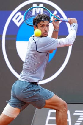 Lorenzo Musetti of Italy during the match against Juan Manuel Cerundolo of Argentina at the Internazionali BNL d Italia 2026 tennis tournament at Foro Italico in Rome (Italy) on May, 10, 2026. AntoniettaxBaldassarre