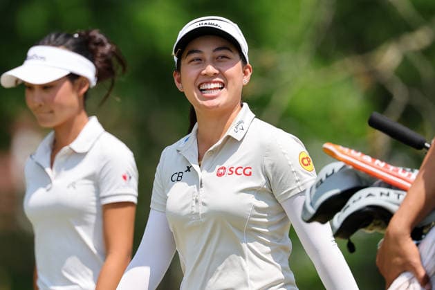 WEST CALDWELL, NJ - MAY 10: Atthaya Thitikul walks off at the eleventh tee during the final round of the Mizuho Americas Open on May 10, 2026 at Mountain Ridge Country Club in West Caldwell, New Jersey. (Photo by Andrew Mordzynski Icon Sportswire) GOLF: MAY 10 LPGA, Golf Damen Mizuho Americas Open EDITORIAL USE ONLY Icon2605107765625