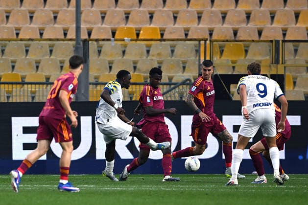 Cm Parma 10 05 2026 - campionato di calcio serie A Parma-Roma foto Cristiano Mazzi Image nella foto: esultanza gol Lamine Keita 