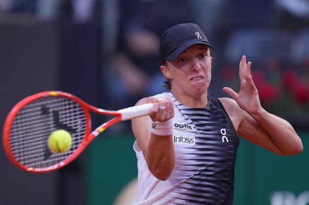 Iga Swiatek (POL) during the match between Elisabetta Cocciaretto (ITA) vs Iga Swiatek (POL) at the Italian Open in Rome, Sunday, May 10, 2026. (Alfredo Falcone LaPresse)  Copyright: xAlfredoxFalcone LaPressex