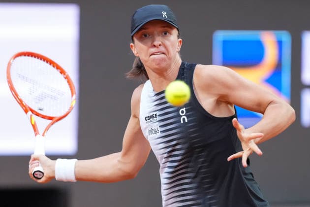 Iga Swiatek of Poland during the match against Elisabetta Cocciaretto of Italy at the Internazionali BNL d Italia 2026 tennis tournament at Foro Italico in Rome (Italy) on May, 10, 2026. AntoniettaxBaldassarre
