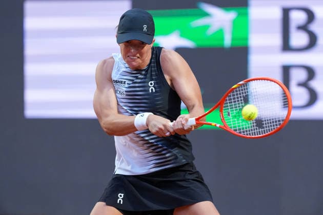 Iga Swiatek of Poland during the match against Elisabetta Cocciaretto of Italy at the Internazionali BNL d Italia 2026 tennis tournament at Foro Italico in Rome (Italy) on May, 10, 2026. AntoniettaxBaldassarre