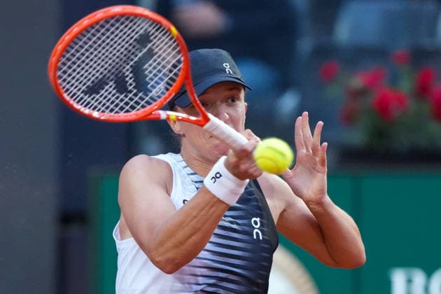 Iga Swiatek of Poland during the match against Elisabetta Cocciaretto of Italy at the Internazionali BNL d Italia 2026 tennis tournament at Foro Italico in Rome (Italy) on May, 10, 2026. AntoniettaxBaldassarre