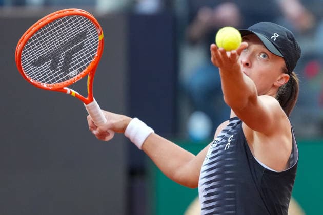 Iga Swiatek of Poland during the match against Elisabetta Cocciaretto of Italy at the Internazionali BNL d Italia 2026 tennis tournament at Foro Italico in Rome (Italy) on May, 10, 2026. AntoniettaxBaldassarre
