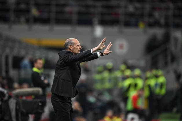 AC Milan v Atalanta BC - Serie A Head Coach Massimiliano Allegri of AC Milan reacts during the Italian Serie A football match between AC Milan and Atalanta BC at Giuseppe Meazza San Siro stadium in Milan, Italy, on May 10, 2026. Milano Italy  Copyright: xTizianoxBallabiox originalFilename:ballabio-acmilana260510_npDX6.jpg