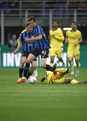Atalanta Giorgio Scalvini during the Serie A soccer match between Milan and Atalanta at the Giuseppe Meazza in Milano, north west Italy - Domenica , 10 Maggio 2026. - Soccer .  Copyright: xAlbertoxMariani LaPressex