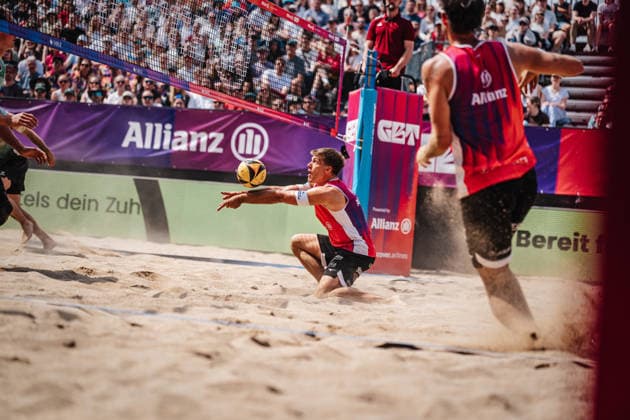 Beach volleyball men Allianz German Beach Tour 2026 Tourstop Düsseldorf 10 05 2026 Luis Kubo Düsseldorf Robert Lehr Ufer North Rhine-Westphalia Germany
