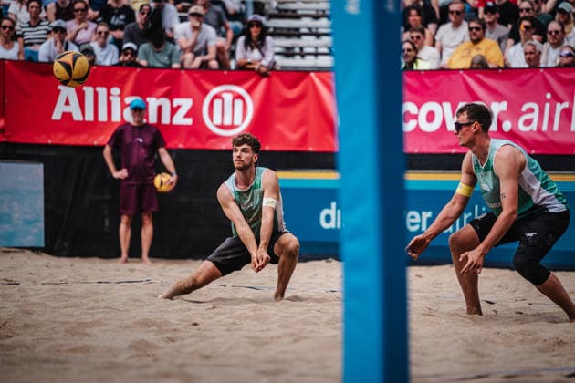 Beach volleyball men Allianz German Beach Tour 2026 Tourstop Düsseldorf 10 05 2026 Acceptance Luis Henrichs Düsseldorf Robert Lehr Ufer North Rhine-Westphalia Germany