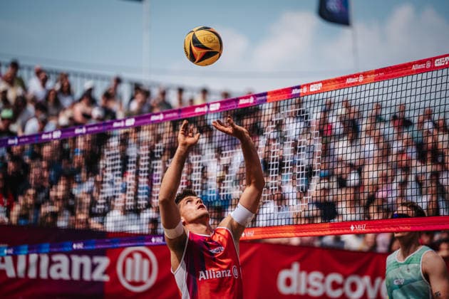 Beach volleyball men Allianz German Beach Tour 2026 Tourstop Düsseldorf 10 05 2026 Served by Luis Kubo Düsseldorf Robert Lehr Ufer Nordrhein Westfalen Germany