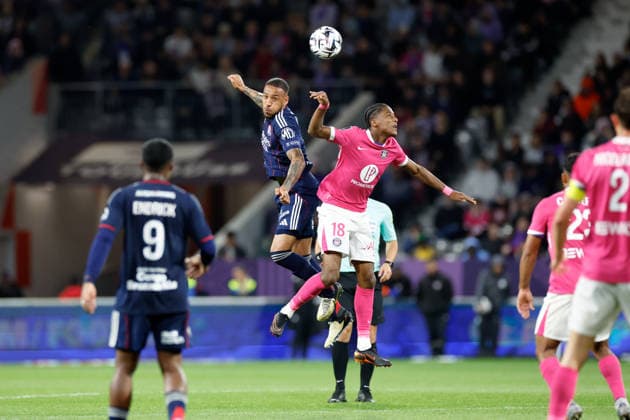 Toulouse FC v Olympique Lyonnais - Ligue 1 McDonald s 18 Pape Demba DIOP (tfc) - 08 Corentin TOLISSO (ol) during the Ligue 1 McDonald s match between Toulouse and Lyon at Stadium de Toulouse on May 10, 2026 in Toulouse, France. Toulouse France  Copyright: xFEPx 776348387