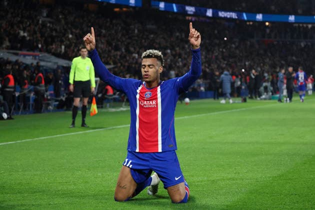 FOOTBALL : Paris Saint Germain Vs Brest - Ligue 1 - 10 05 2026 Joie - But de Desire Doue (PSG) ParisFrance  Copyright: xMichaelxBaucherx