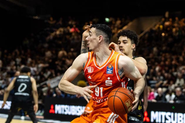 GER, easy Credit Basketball Bundesliga, Basketball Löwen Braunschweig Niners Chemnitz 10 05 2026, Volkswagenhalle, Braunschweig, GER, easy Credit Basketball Bundesliga, Basketball Löwen Braunschweig Niners Chemnitz Yordan Minchev Niners Chemnitz, 91 Â Photo Alexander Trienitz Braunschweig Volkswagenhalle Niedersachsen Germany