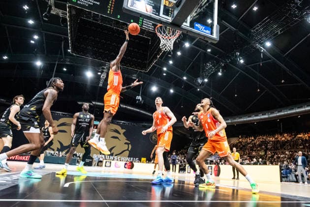 GER, easy Credit Basketball Bundesliga, Basketball Löwen Braunschweig Niners Chemnitz 10 05 2026, Volkswagenhalle, Braunschweig, GER, easy Credit Basketball Bundesliga, Basketball Löwen Braunschweig Niners Chemnitz John Edward Newman III Niners Chemnitz, 9 Â Photo Alexander Trienitz Braunschweig Volkswagenhalle Niedersachsen Germany