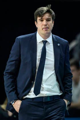 v l Pedro Calles Alba, Coach , GER, Berlin, Basketball, Alba Berlin vs Science City Jena, in the Max Schmeling Halle , BBL, 10 5 2026 Copyright: HMBxMedia UwexKoch