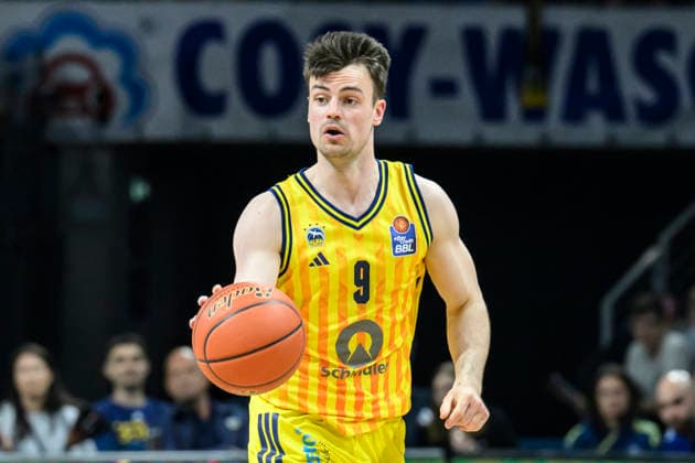 v.l. Jonas Mattisseck (Alba 09), GER, Berlin, Basketball, Alba Berlin vs Science City Jena, in der Max-Schmeling-Halle , BBL, 10.5. 2026 *** v l Jonas Mattisseck Alba 09 , GER, Berlin, Basketball, Alba Berlin vs Science City Jena, in the Max Schmeling Halle , BBL, 10 5 2026 Copyright: HMBxMedia UwexKoch