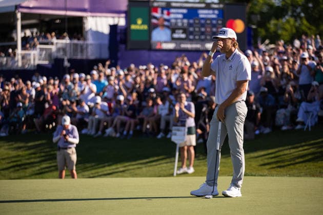 May 10, 2026: Kristoffer Reitan reacts after winning the 2026 Truist Championship at Quail Hollow Club in Charlotte, NC. ( CSM) Charlotte United States - ZUMAc04_ 20260510_zma_c04_050 Copyright: xScottxKinserx