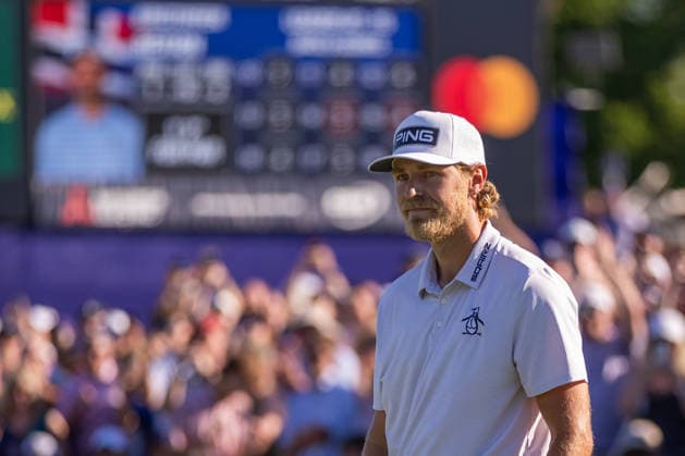 May 10, 2026: Kristoffer Reitan reacts after winning the 2026 Truist Championship at Quail Hollow Club in Charlotte, NC. ( CSM) Charlotte United States - ZUMAc04_ 20260510_zma_c04_053 Copyright: xScottxKinserx